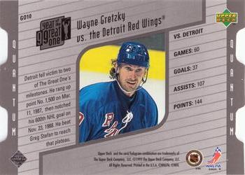 1998-99 Upper Deck - Year of the Great One Tier 1 (Quantum Silver) #GO10 Wayne Gretzky Back