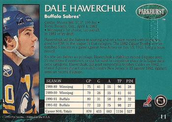1992-93 Parkhurst - Emerald Ice #11 Dale Hawerchuk Back