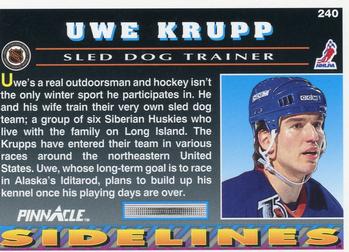 1992-93 Pinnacle #240 Uwe Krupp Back