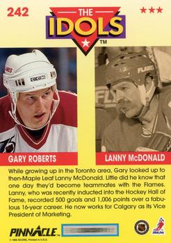 1992-93 Pinnacle #242 Gary Roberts / Lanny McDonald Back