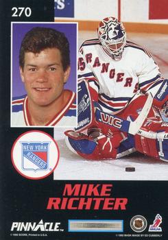 1992-93 Pinnacle #270 Mike Richter Back