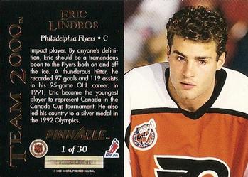 1992-93 Pinnacle - Team 2000 #1 Eric Lindros Back