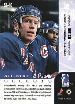 1999-00 Be a Player Memorabilia - All-Star Selects Gold #SL-10 Brian Leetch Front