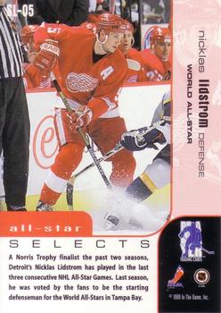 1999-00 Be a Player Memorabilia - All-Star Selects Silver #SL-05 Nicklas Lidstrom Back