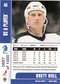 1999-00 Be a Player Memorabilia - Silver #45 Brett Hull Back