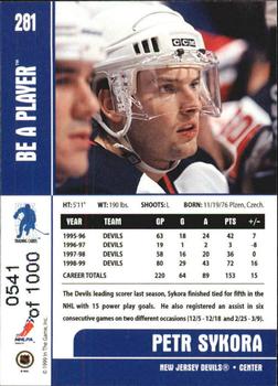 1999-00 Be a Player Memorabilia - Silver #281 Petr Sykora Back