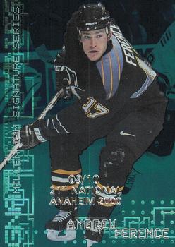 1999-00 Be a Player Millennium Signature Series - Anaheim National Emerald #196 Andrew Ference Front