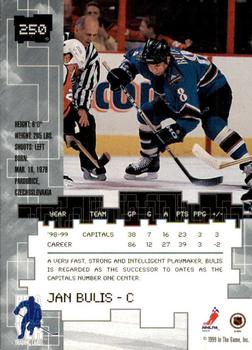 1999-00 Be a Player Millennium Signature Series - Anaheim National Emerald #250 Jan Bulis Back