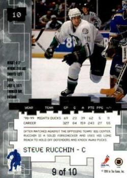 1999-00 Be a Player Millennium Signature Series - Emerald #10 Steve Rucchin Back
