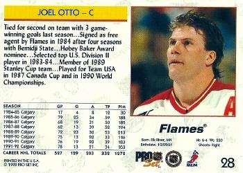 1992-93 Pro Set #28 Joel Otto Back