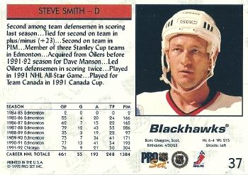 1992-93 Pro Set #37 Steve Smith Back