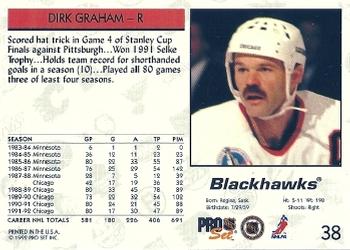 1992-93 Pro Set #38 Dirk Graham Back