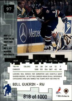 1999-00 Be a Player Millennium Signature Series - Ruby #97 Bill Guerin Back