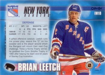 1999-00 O-Pee-Chee - Ice Masters #IM10 Brian Leetch Back