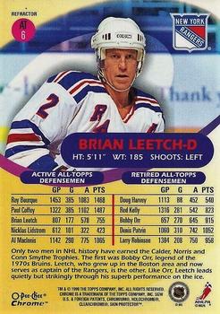 1999-00 O-Pee-Chee Chrome - All-Topps Refractors #AT6 Brian Leetch Back