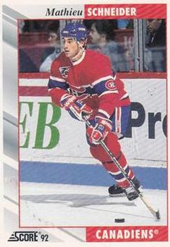 1992-93 Score #69 Mathieu Schneider Front