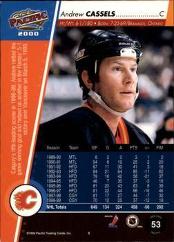 1999-00 Pacific - Gold #53 Andrew Cassels Back