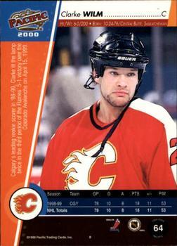 1999-00 Pacific - Gold #64 Clarke Wilm Back