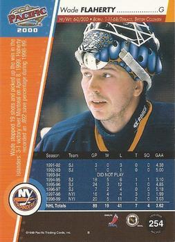 1999-00 Pacific - Gold #254 Wade Flaherty Back