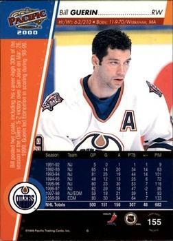 1999-00 Pacific - Ice Blue #155 Bill Guerin Back