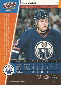 1999-00 Pacific - Ice Blue #157 Chad Kilger Back