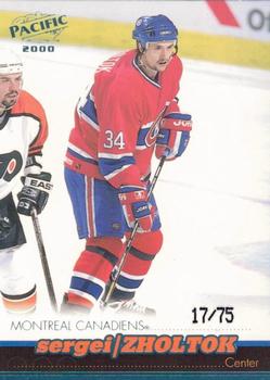 1999-00 Pacific - Ice Blue #214 Sergei Zholtok Front