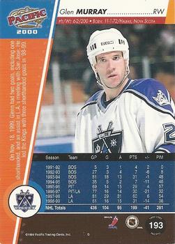 1999-00 Pacific - Red #193 Glen Murray Back