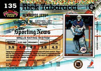 1992-93 Stadium Club #135 Rick Tabaracci Back