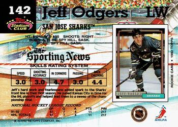 1992-93 Stadium Club #142 Jeff Odgers Back