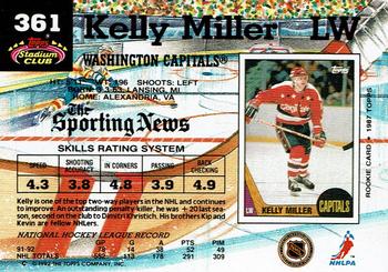 1992-93 Stadium Club #361 Kelly Miller Back