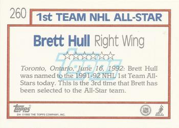 1992-93 Topps #260 Brett Hull Back
