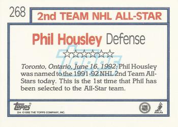 1992-93 Topps #268 Phil Housley Back