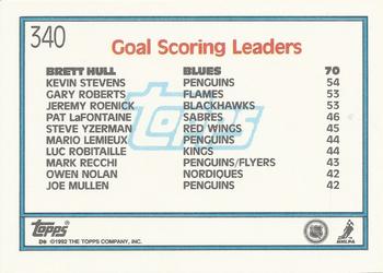 1992-93 Topps #340 Brett Hull Back