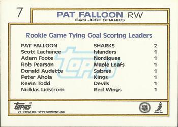 1992-93 Topps #7 Pat Falloon Back