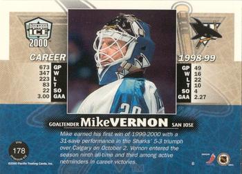 1999-00 Pacific Dynagon Ice - Gold #178 Mike Vernon Back