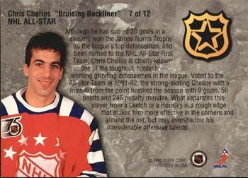 1992-93 Ultra - NHL All-Stars #7 Chris Chelios Back