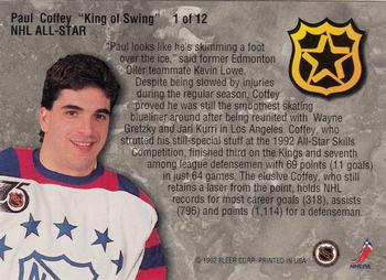 1992-93 Ultra - NHL All-Stars #1 Paul Coffey Back