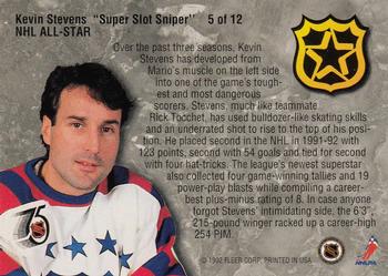1992-93 Ultra - NHL All-Stars #5 Kevin Stevens Back
