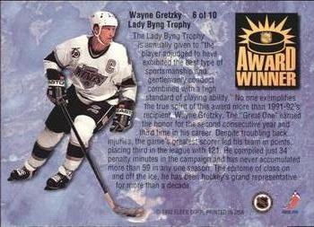 1992-93 Ultra - Award Winners #6 Wayne Gretzky Back