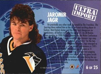 1992-93 Ultra - Ultra Imports #6 Jaromir Jagr Back
