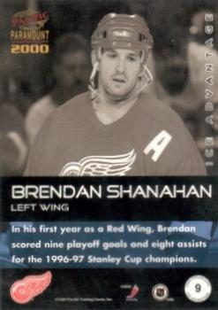 1999-00 Pacific Paramount - Ice Advantage #9 Brendan Shanahan Back