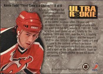 1992-93 Ultra - Ultra Rookies #8 Kevin Todd Back