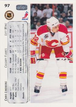 1992-93 Upper Deck #97 Chris Lindberg Back
