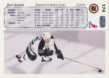 1992-93 Upper Deck #174 Dave Gagner Back