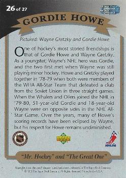 1992-93 Upper Deck - Hockey Heroes: Gordie Howe #26 Gordie Howe / Wayne Gretzky Back