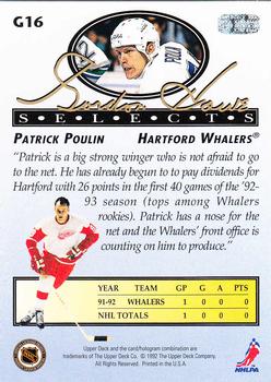 1992-93 Upper Deck - Gordie Howe Selects #G16 Patrick Poulin Back