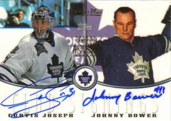 1999-00 Topps Premier Plus - Club Signings #CS-COMBO 2 Curtis Joseph / Johnny Bower Front