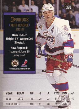 1993-94 Donruss #390 Keith Tkachuk Back