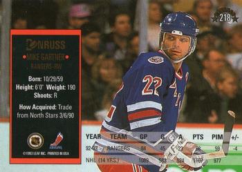 1993-94 Donruss #218 Mike Gartner Back