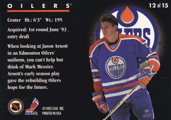 1993-94 Donruss - Rated Rookies #12 Jason Arnott Back